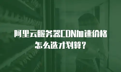 阿里云服务器CDN加速价格怎么选才划算？