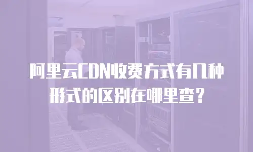 阿里云CDN收费方式有几种形式的区别在哪里查？