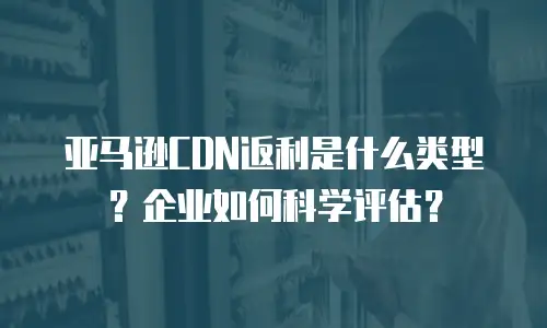 亚马逊CDN返利是什么类型？企业如何科学评估？