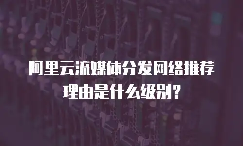 阿里云流媒体分发网络推荐理由是什么级别？