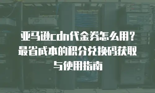 亚马逊cdn代金券怎么用？最省成本的积分兑换码获取与使用指南
