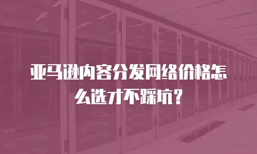 亚马逊内容分发网络价格怎么选才不踩坑？