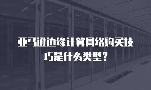 亚马逊边缘计算网络购买技巧是什么类型？