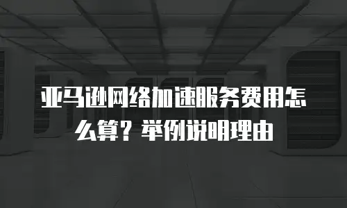 亚马逊网络加速服务费用怎么算？举例说明理由