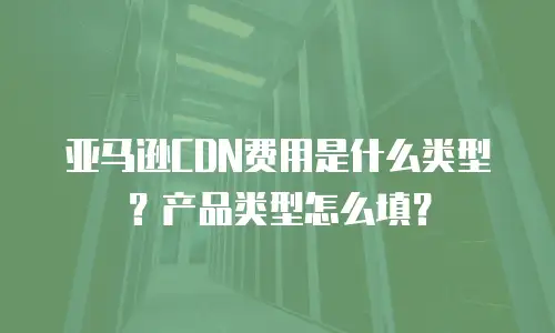 亚马逊CDN费用是什么类型？产品类型怎么填？