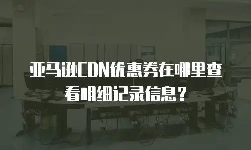 亚马逊CDN优惠券在哪里查看明细记录信息？