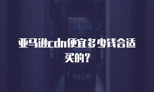 亚马逊cdn便宜多少钱合适买的？
