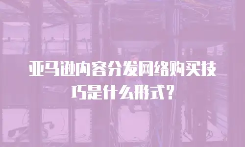亚马逊内容分发网络购买技巧是什么形式？