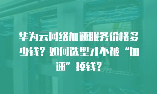 华为云网络加速服务价格多少钱？如何选型才不被&ldquo;加速&rdquo;掉钱？