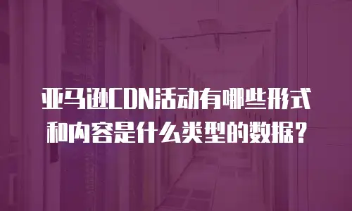 亚马逊CDN活动有哪些形式和内容是什么类型的数据？