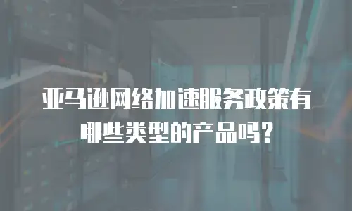 亚马逊网络加速服务政策有哪些类型的产品吗？