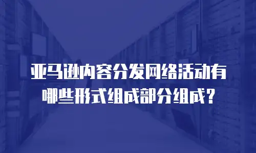 亚马逊内容分发网络活动有哪些形式组成部分组成？