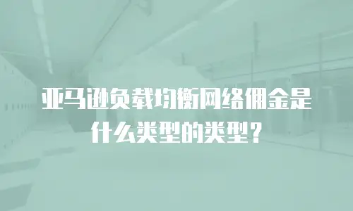 亚马逊负载均衡网络佣金是什么类型的类型？