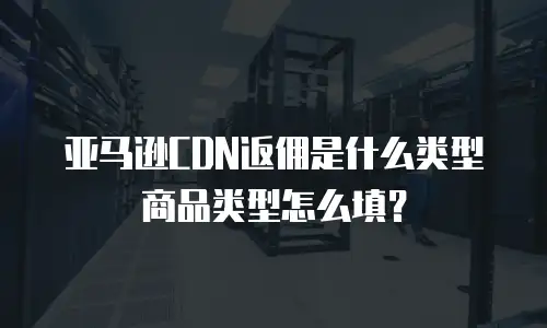 亚马逊CDN返佣是什么类型商品类型怎么填？