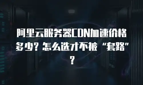 阿里云服务器CDN加速价格多少？怎么选才不被&ldquo;套路&rdquo;？