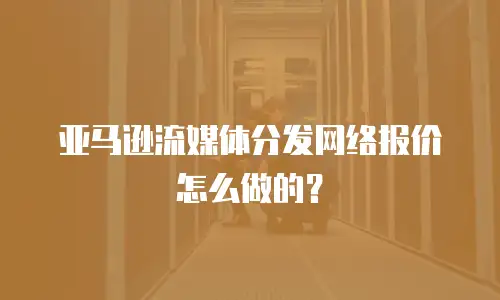亚马逊流媒体分发网络报价怎么做的？