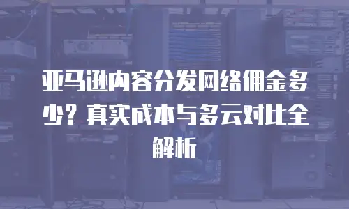 亚马逊内容分发网络佣金多少？真实成本与多云对比全解析
