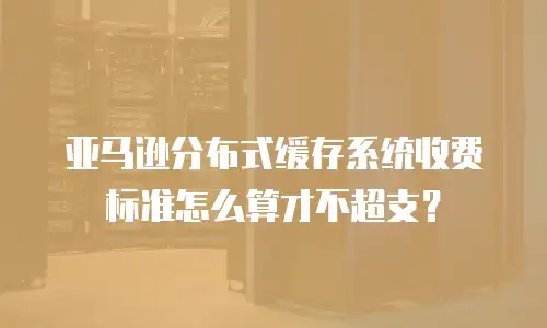 亚马逊分布式缓存系统收费标准怎么算才不超支？