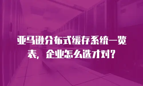 亚马逊分布式缓存系统一览表，企业怎么选才对？