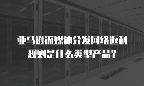 亚马逊流媒体分发网络返利规则是什么类型产品？