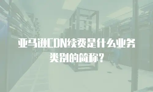 亚马逊CDN续费是什么业务类别的简称？