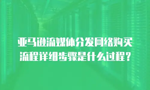 亚马逊流媒体分发网络购买流程详细步骤是什么过程？