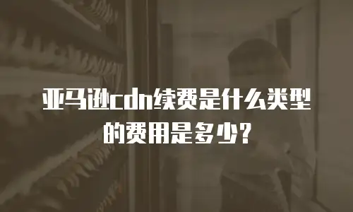 亚马逊cdn续费是什么类型的费用是多少？