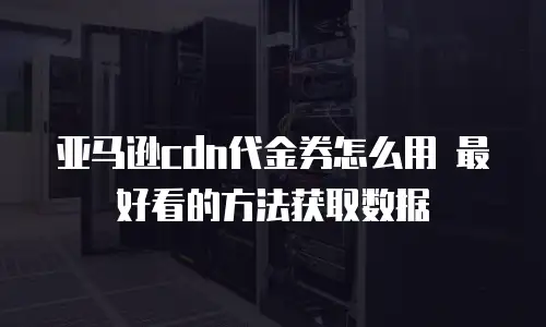 亚马逊cdn代金券怎么用 最好看的方法获取数据