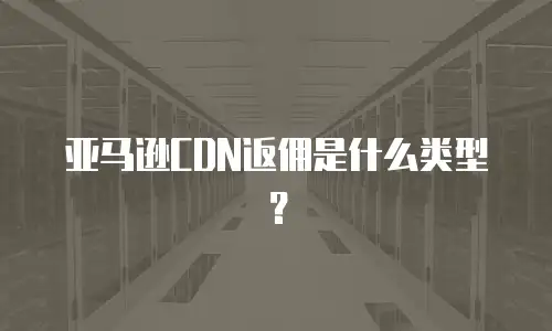 亚马逊CDN返佣是什么类型？