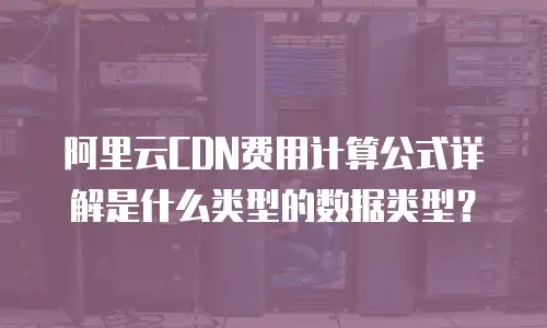 阿里云CDN费用计算公式详解是什么类型的数据类型？
