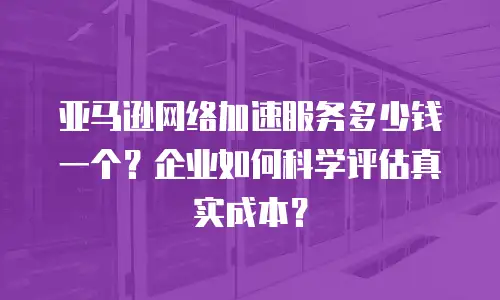 亚马逊网络加速服务多少钱一个？企业如何科学评估真实成本？