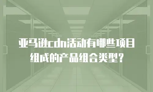 亚马逊cdn活动有哪些项目组成的产品组合类型？