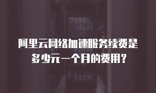 阿里云网络加速服务续费是多少元一个月的费用？