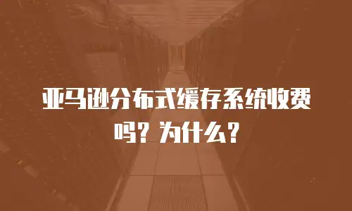 亚马逊分布式缓存系统收费吗？为什么？