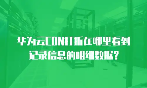 华为云CDN打折在哪里看到记录信息的明细数据？