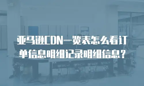 亚马逊CDN一览表怎么看订单信息明细记录明细信息？