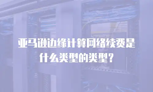 亚马逊边缘计算网络续费是什么类型的类型？