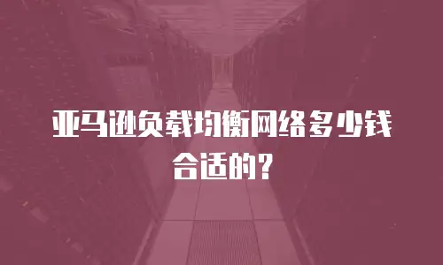 亚马逊负载均衡网络多少钱合适的？