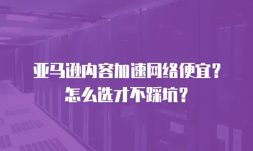 亚马逊内容加速网络便宜？怎么选才不踩坑？