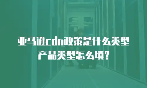 亚马逊cdn政策是什么类型产品类型怎么填？