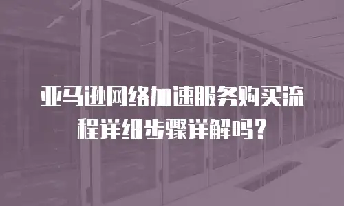 亚马逊网络加速服务购买流程详细步骤详解吗？