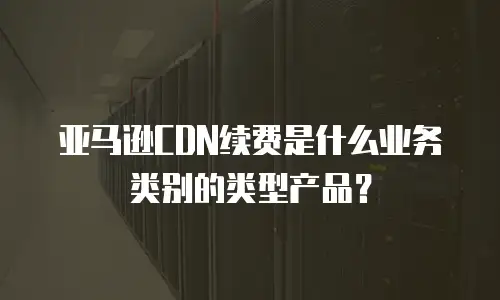 亚马逊CDN续费是什么业务类别的类型产品？
