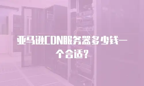 亚马逊CDN服务器多少钱一个合适？