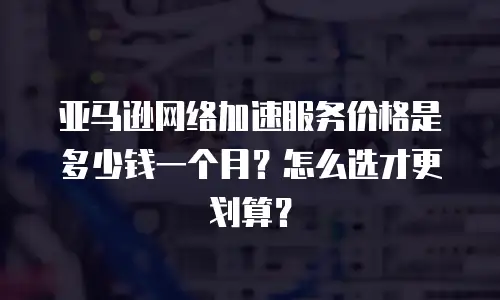 亚马逊网络加速服务价格是多少钱一个月？怎么选才更划算？