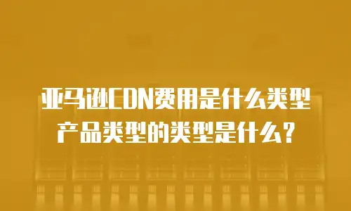 亚马逊CDN费用是什么类型产品类型的类型是什么？
