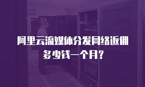 阿里云流媒体分发网络返佣多少钱一个月？