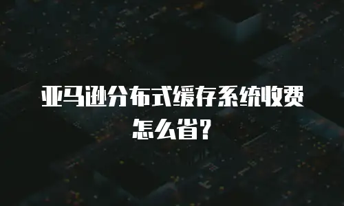 亚马逊分布式缓存系统收费怎么省？