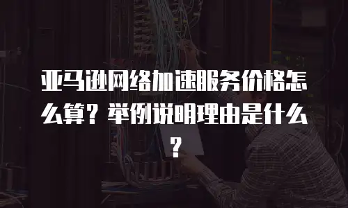 亚马逊网络加速服务价格怎么算？举例说明理由是什么？