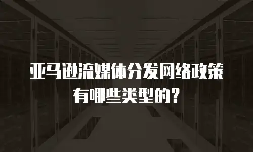 亚马逊流媒体分发网络政策有哪些类型的？