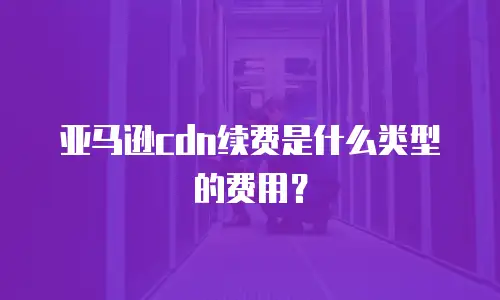 亚马逊cdn续费是什么类型的费用？